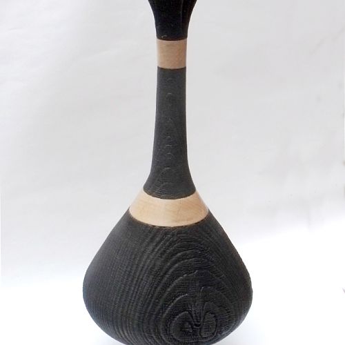 Ebonised Cedar Vase 10