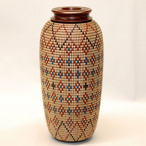 Basket Weave Illusion Vase