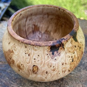 small maple burl bowl