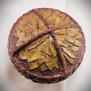 Carved Hollowed Mesquite Sphere 1