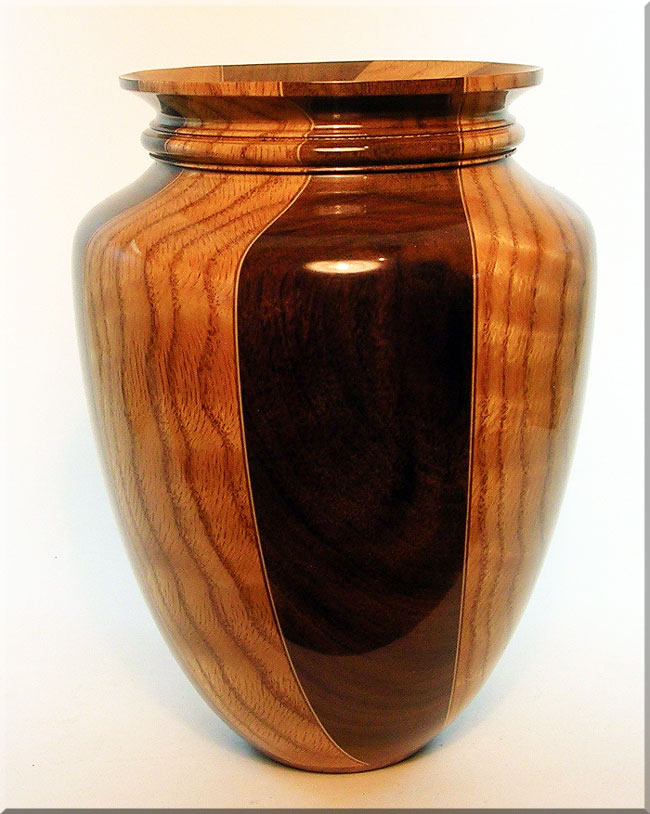 "OATS" Red Oak & Walnut Vase