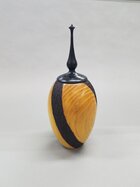 dave hulett osage orange burned and textured vase with finial.jpg