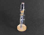 Jr Majestic Rhodium Rollerball franklinblank blue burl 0 Scott peterson.JPG