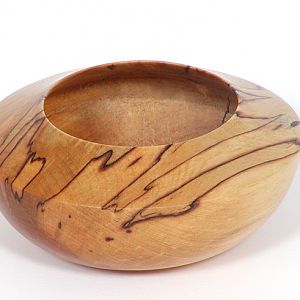 Rimmed bowl, spalted birch
