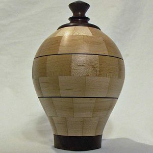 Maple Segmented Vase w/Lid