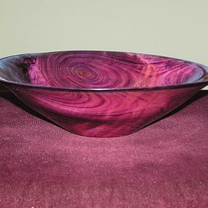 cherry bowl dyed with leather dye