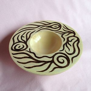 pyrographed bowl