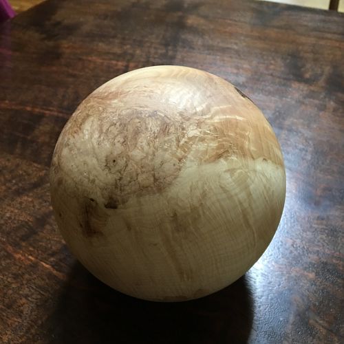 Ash burl sphere