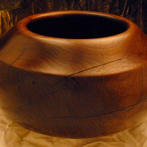 Walnut bowl from salvaged 6x6 beam