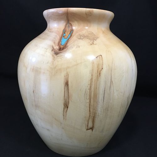 Aspen vase with turquoise