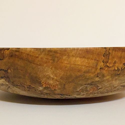 Red maple burl shallow bowl- side profile