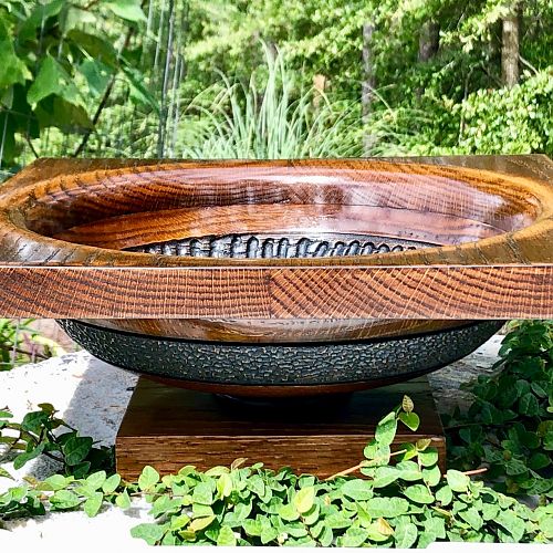 Red Oak replica of Frank Lloyd Wright planter from Robie House in Chicago,