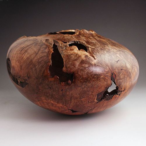 Off balance Voided Maple Burl Hollow Form