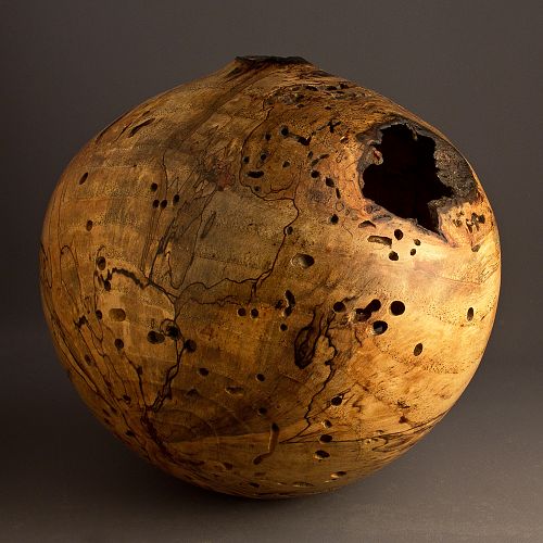 Natural Spalted Pecan Hollow Form