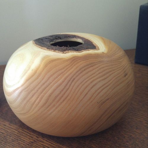 Natural edge hollow form - Russian olive