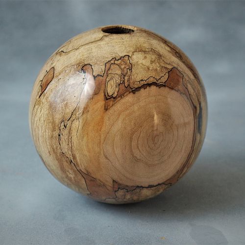 Spalted maple hollow globe
