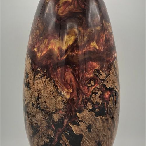 Burl and Resin Urn Picture 1