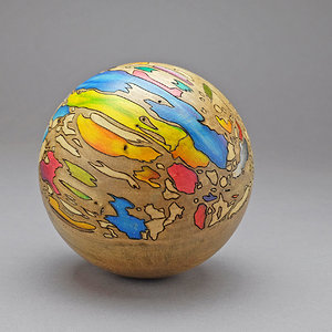 Faux Spalted Sphere