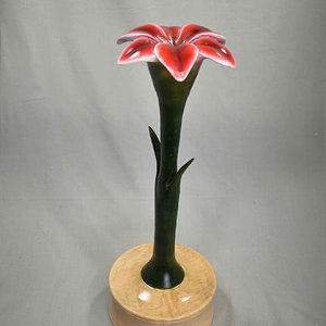 carved flower wig stand