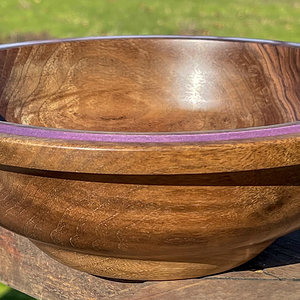 Walnut and resin bowl for friend with cancer