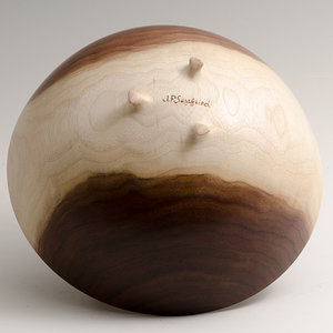 Footed Walnut Bowl, bottom view