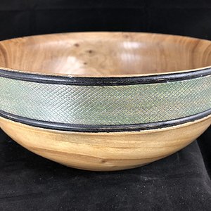 Butternut bowl with dye and wax