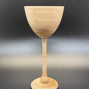 Curly maple goblet