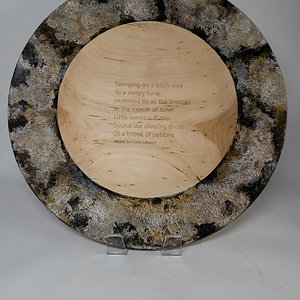 Birch platter w/poem