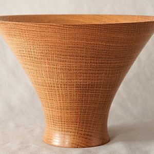 White Oak bowl. 7.5”h x 5.5”d
