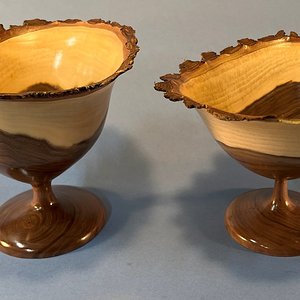 Serial 22071 & 22072 Walnut goblet forms