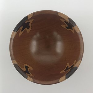 Rice bowl with wood inlays Picture 2