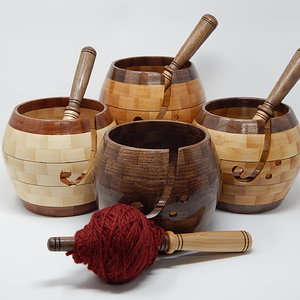 Segmented Yarn Bowls with Nostepinnes