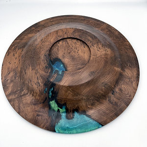 Back side of redwood burl platter