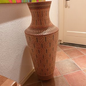 Segmented large vase.