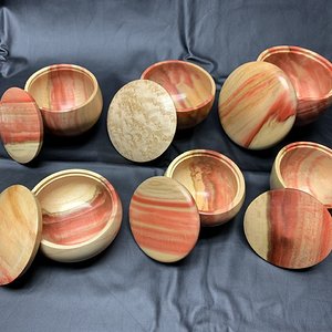 6 Lidded Boxes - Opened