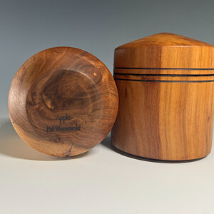 Two Apple Lidded Boxes