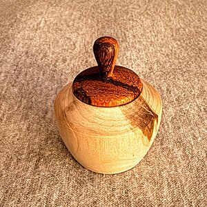 Birch jar with bocote cover