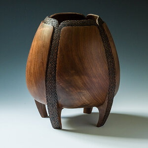 Black Walnut Footed Vessel