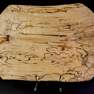 Spalted maple platter