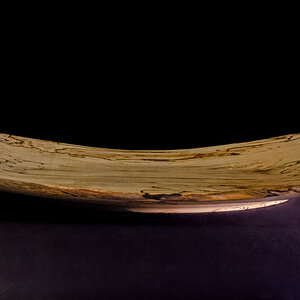 Spalted Maple Platter side view