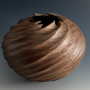 Twisted Walnut Vessel