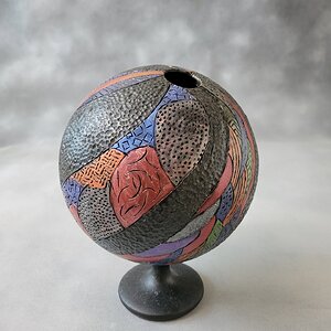 Painted Hollow Globe