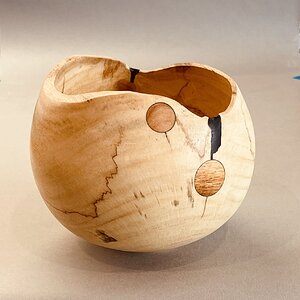 Spalted jacaranda with inserts