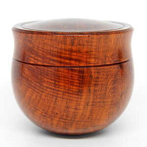 Curly Siamese Rosewood Round Bottom Box