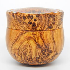 Olivewood Burl Round Bottom Box