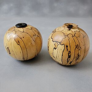 Spalted Maple Globes