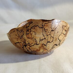 Natural Edge Spalted Maple Bowl