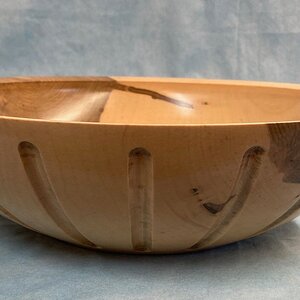 Fluted Maple Bowl