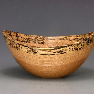 natural edge red oak bowl