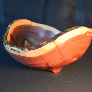 Red Cedar Live Edge Three-Footed Bowl